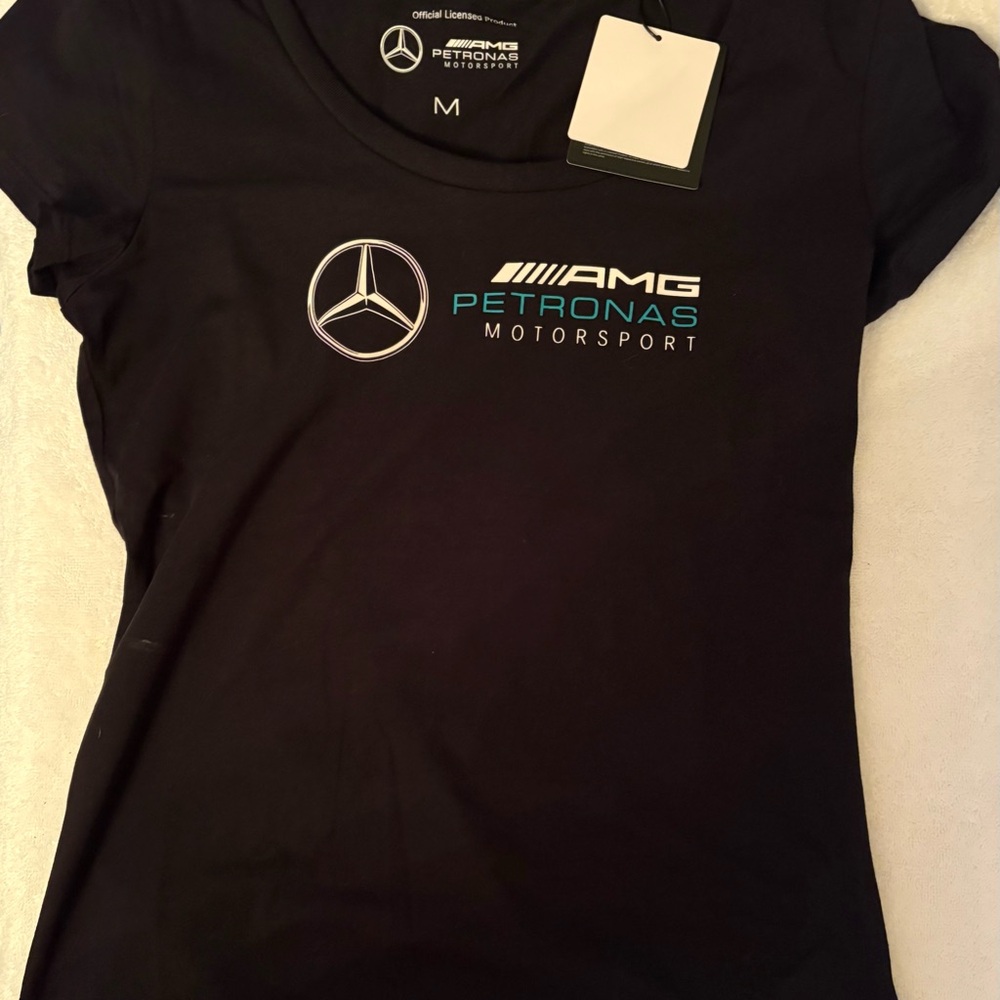Mercedes AMG Petronas Black and Teal T-Shirt